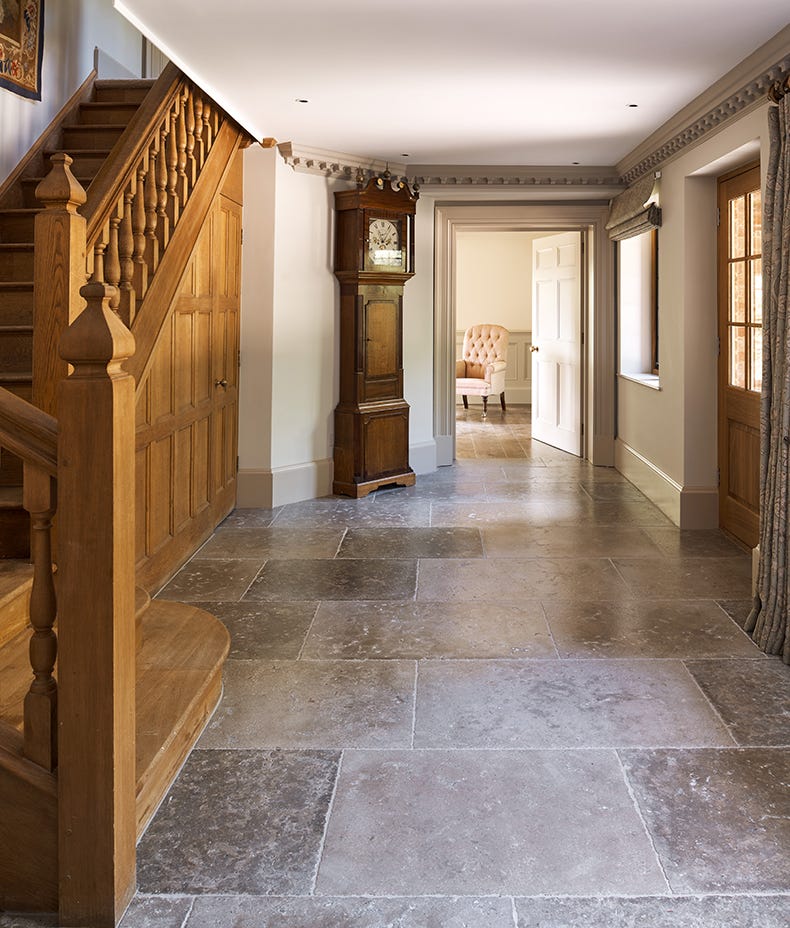Ca'Pietra's Aquitaine Limestone Seasoned Finish Tiles