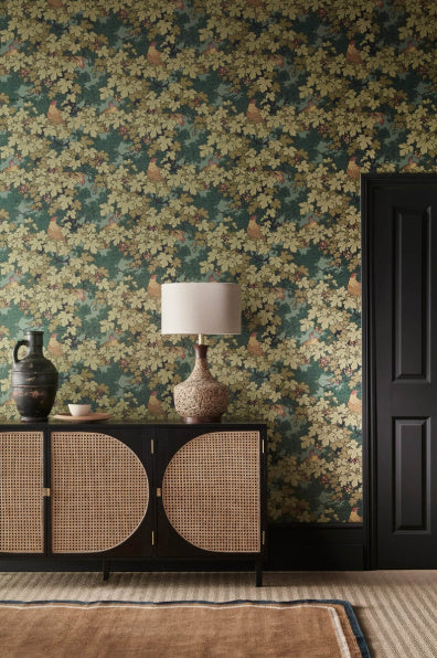 Little Greene's Vine Wallpaper in Verde