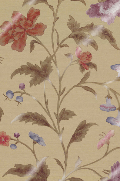 Little Greene's China Rose Wallpaper in Bronze