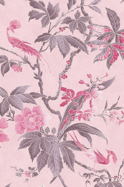 Little Greene's Paradise Wallpaper in Pink