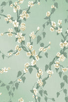 Little Greene's Sakura Wallpaper in Aqua Lustre