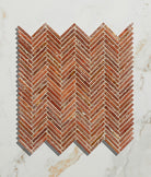 Ca'Pietra's Athens Rosso Travertine Mosaic Tiles