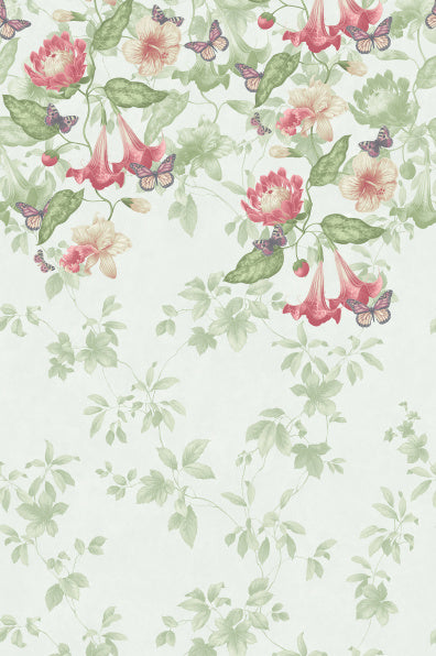 Little Greene's Asterid Wallpaper in Mint