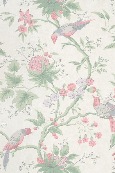Little Greene's Brooke House Wallpaper in Linen