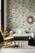 Little Greene's Crowe Hall Lane Wallpaper in Gilt