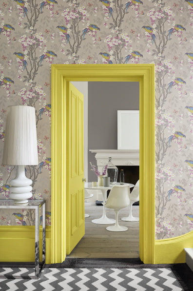 Little Greene's Loriini Wallpaper in Dorian