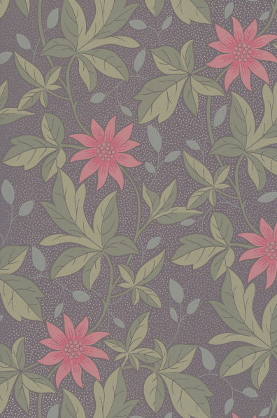 Little Greene's Monroe Wallpaper in Pink Flower