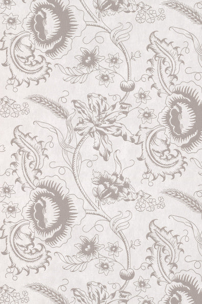 Little Greene's Woodblock Mono Wallpaper in Dolphin