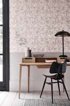 Little Greene's Wrest Trail Wallpaper in Pink Plaster