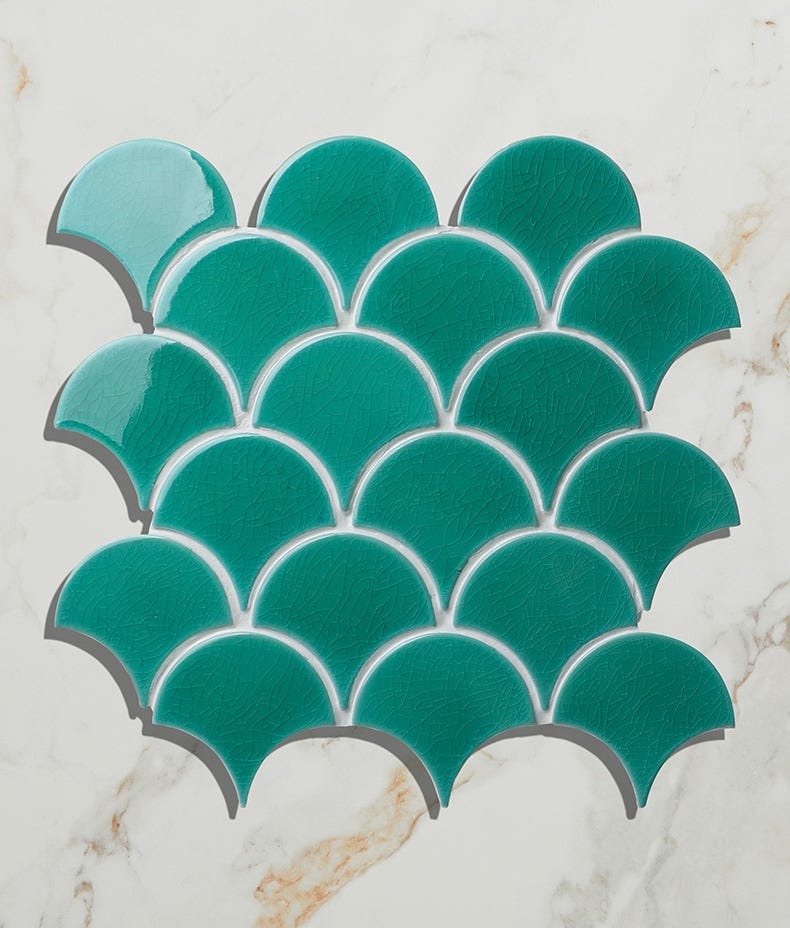 Ca'Pietra's Atlantis Scallop Porcelain Tiles