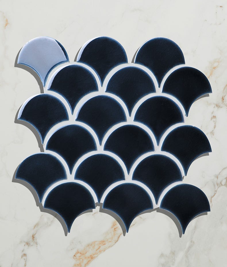 Ca'Pietra's Atlantis Scallop Porcelain Tiles