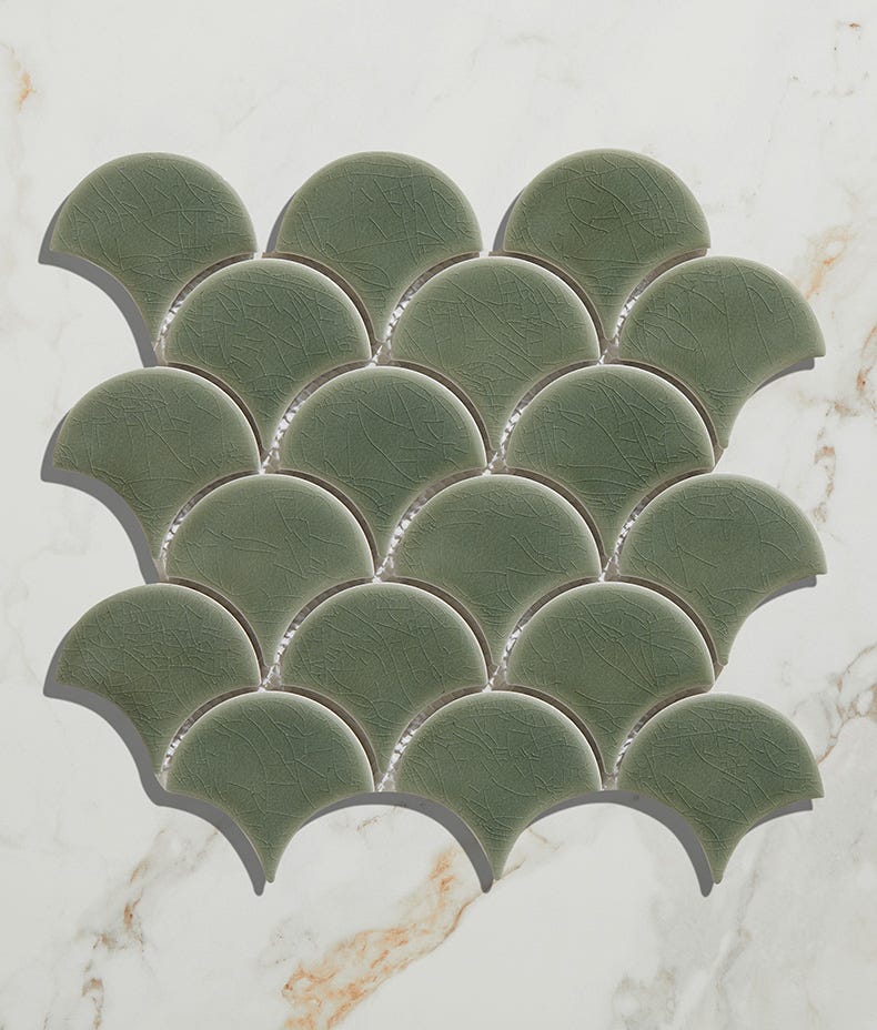 Ca'Pietra's Atlantis Scallop Porcelain Tiles