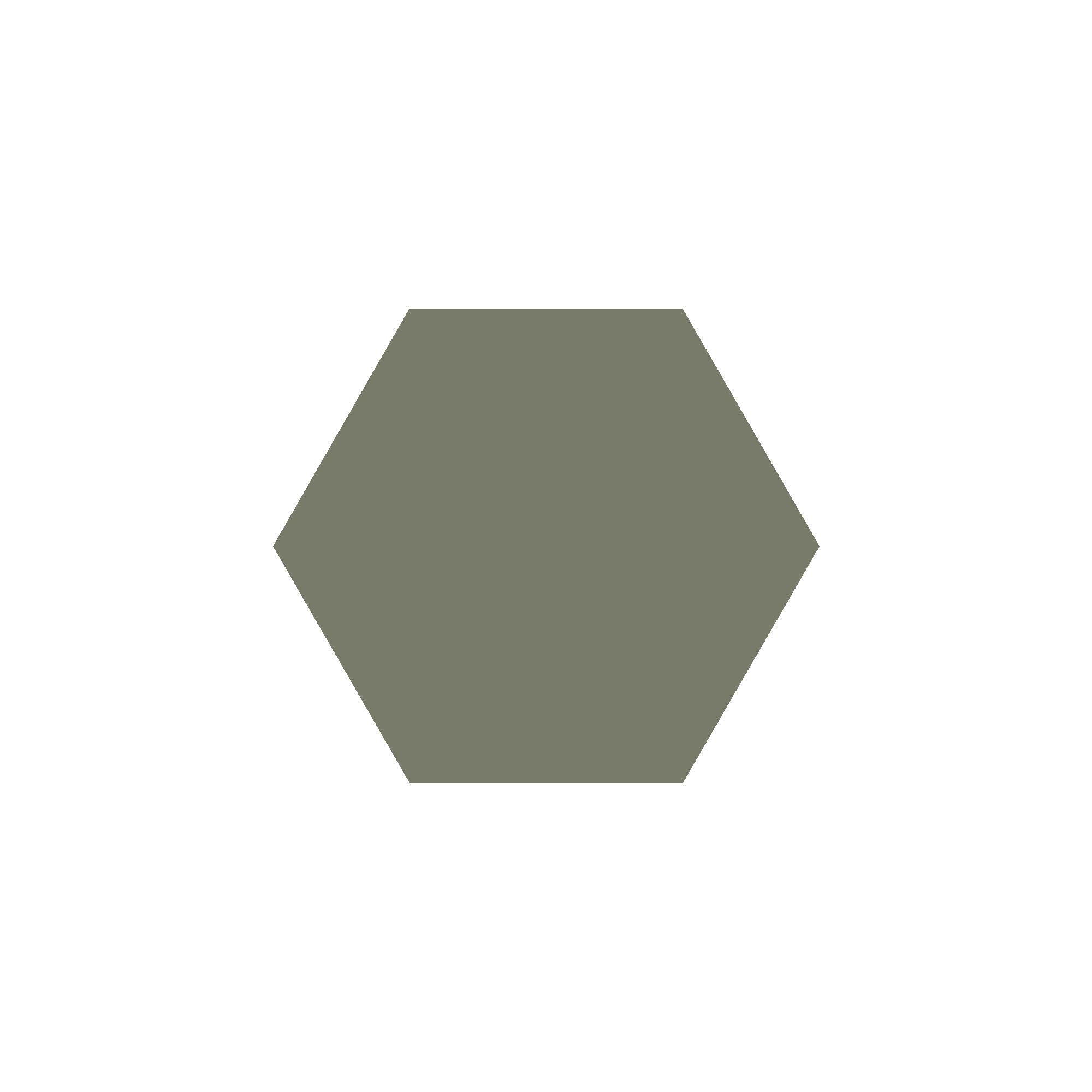 Equilateral Hexagon Tile in Australian Green