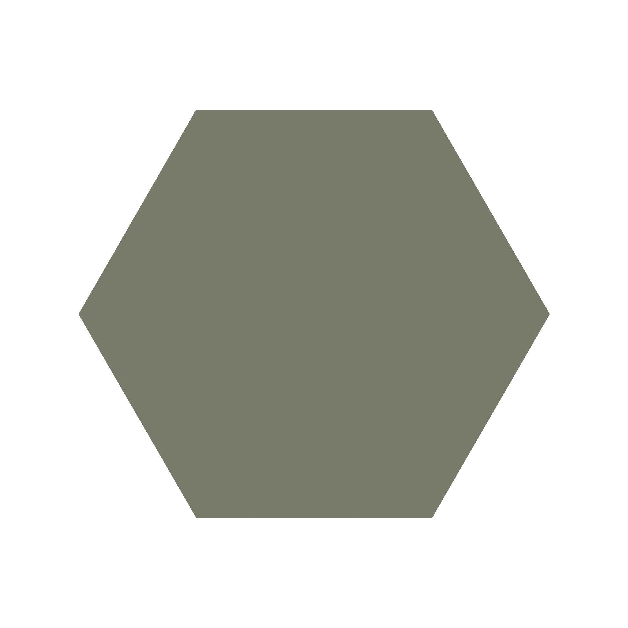 Equilateral Hexagon Tile in Australian Green