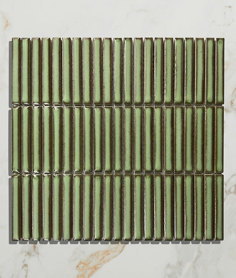 Ca'Pietra's Bamboo Lustre Porcelain Mosaic Tiles