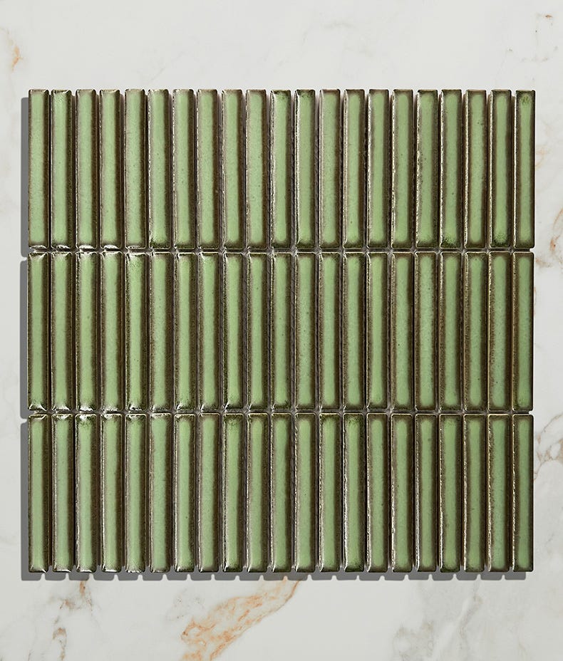 Ca'Pietra's Bamboo Lustre Porcelain Mosaic Tiles