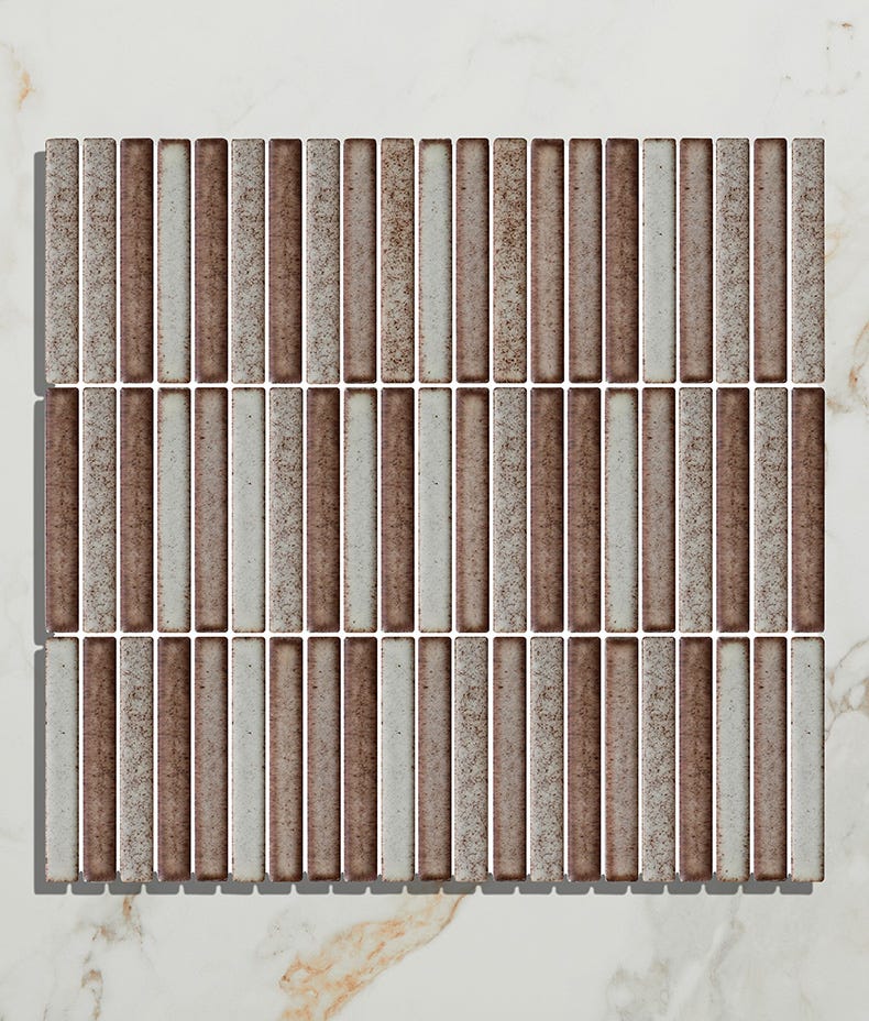 Ca'Pietra's Bamboo Lustre Porcelain Mosaic Tiles