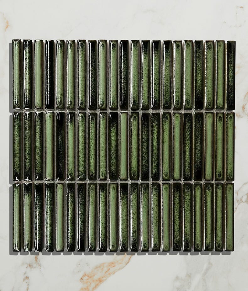 Ca'Pietra's Bamboo Lustre Porcelain Mosaic Tiles