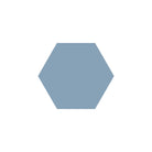 Equilateral Hexagon Tile in Blue