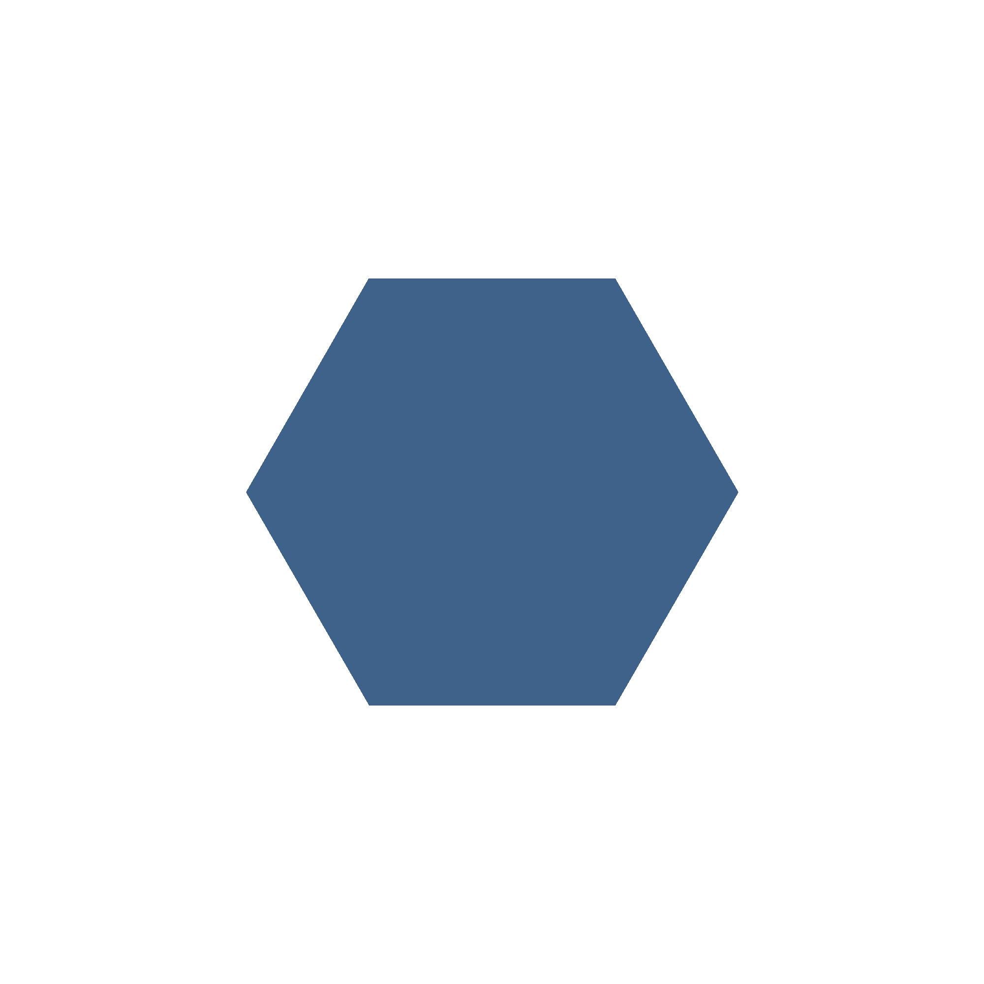 Equilateral Hexagon Tile in Blue Moon