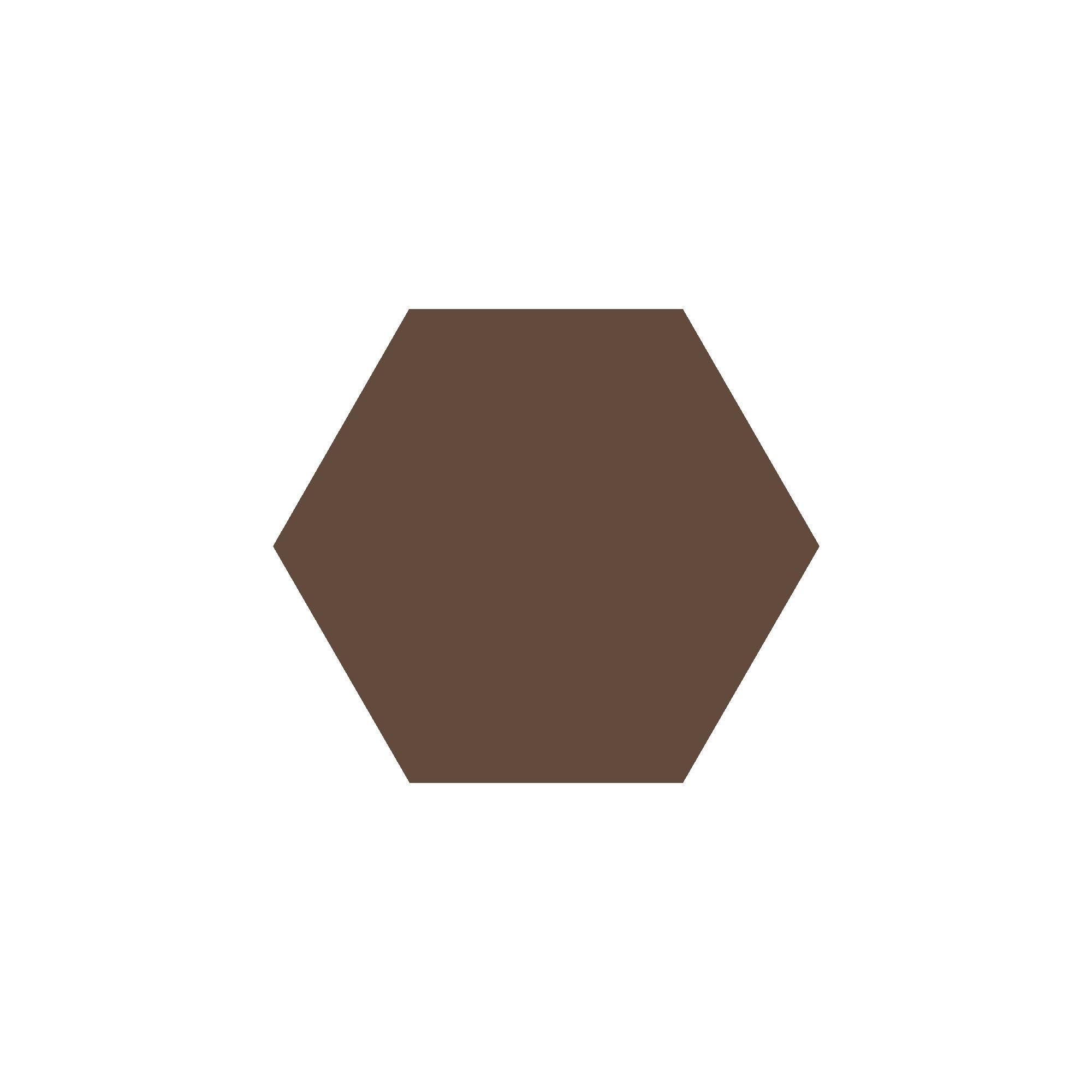 Equilateral Hexagon Tile in Brown