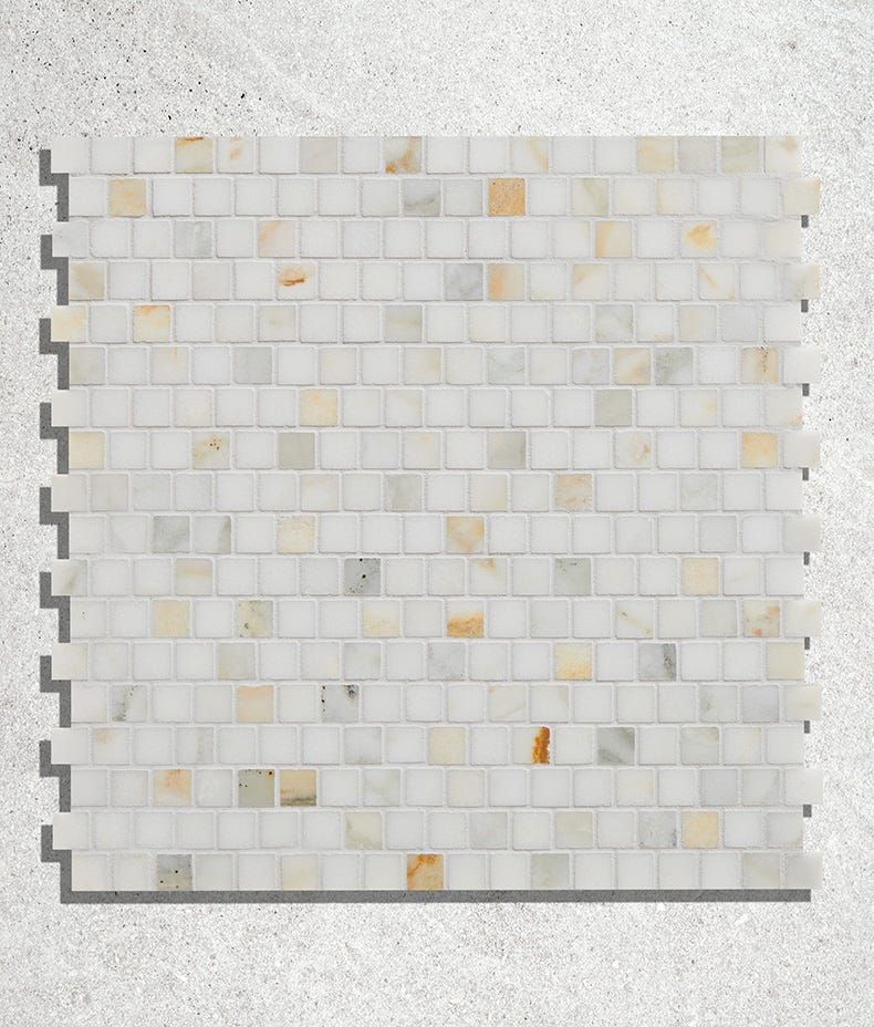Ca'Pietra's Palazzo Oro Honed Brick Bond Square Tiles