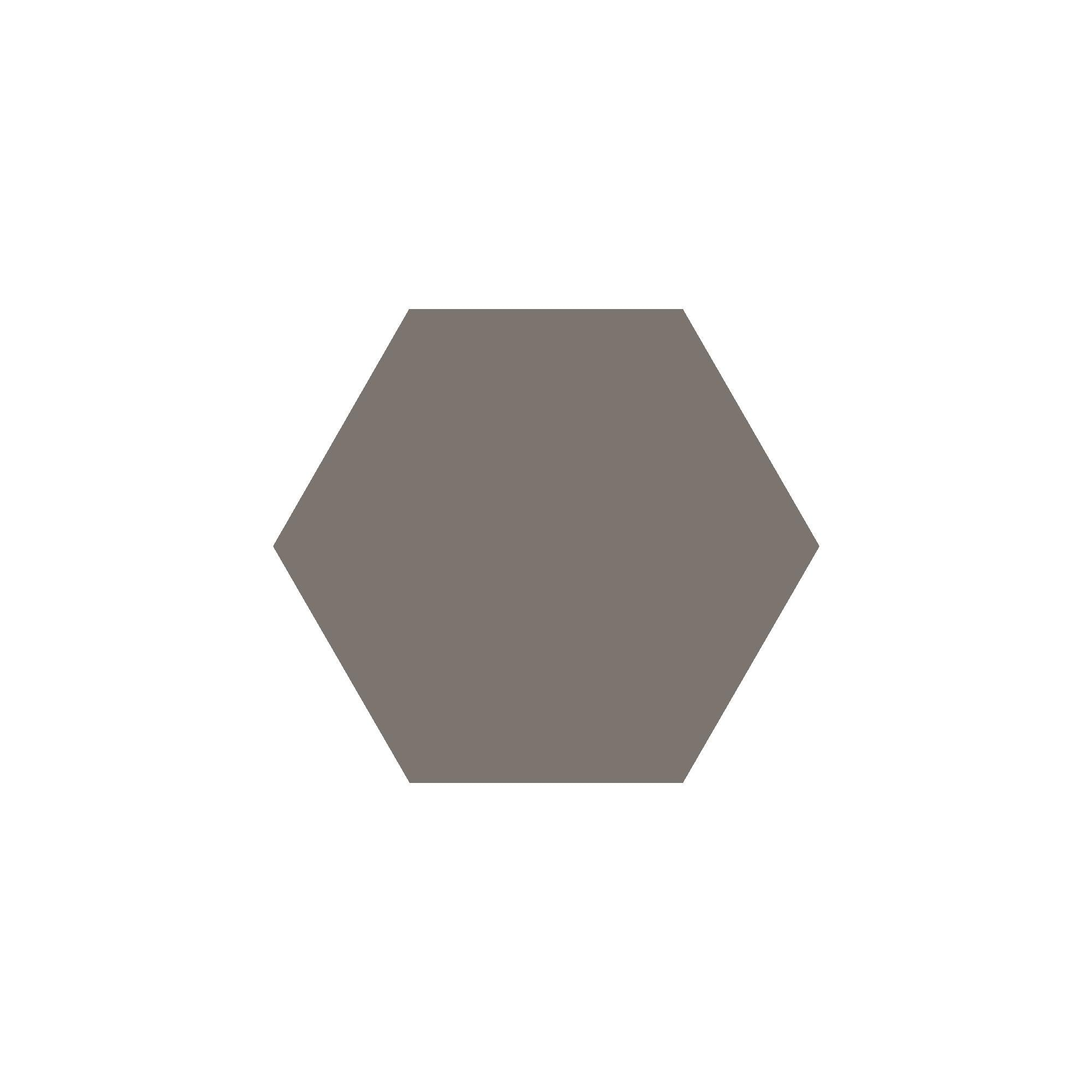 Equilateral Hexagon Tile in Anthracite