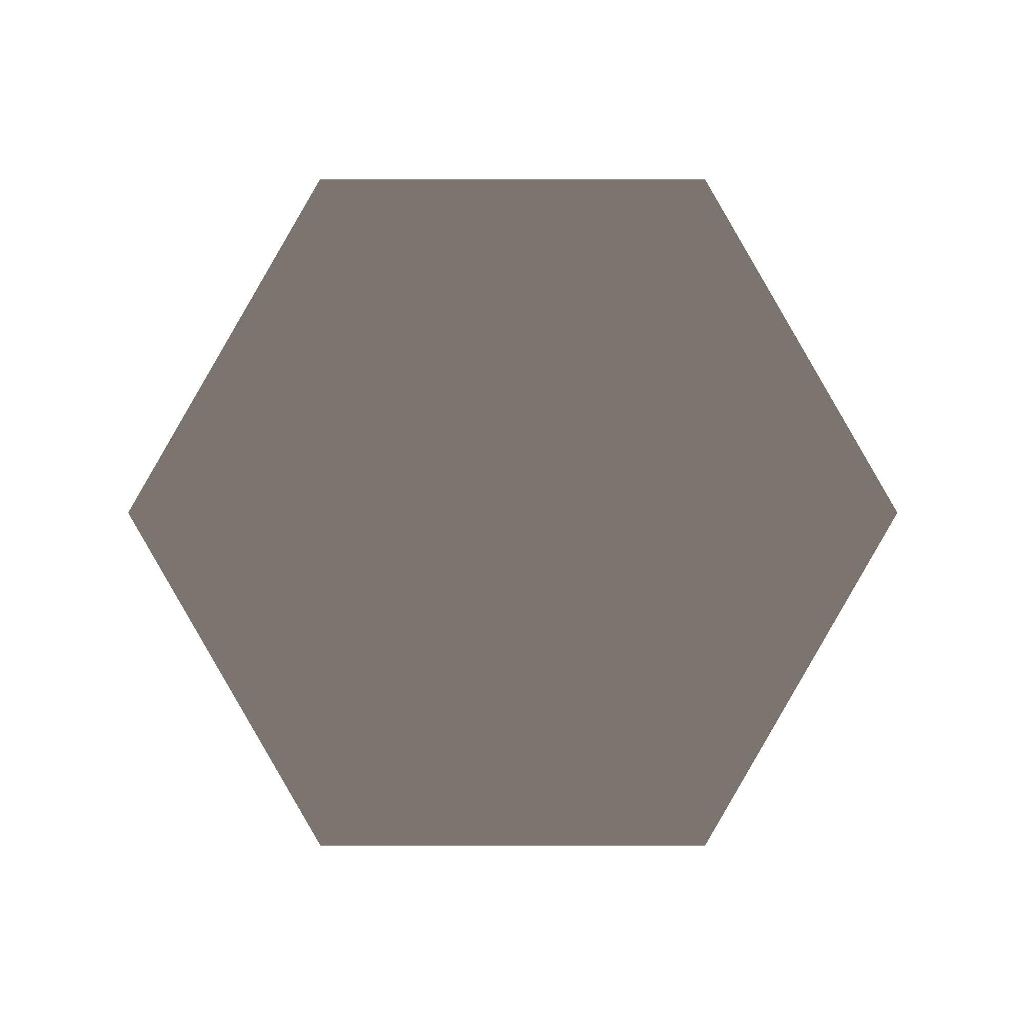 Equilateral Hexagon Tile in Anthracite