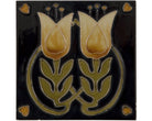 Set of 10 Cream/Yellow Flower Tiles