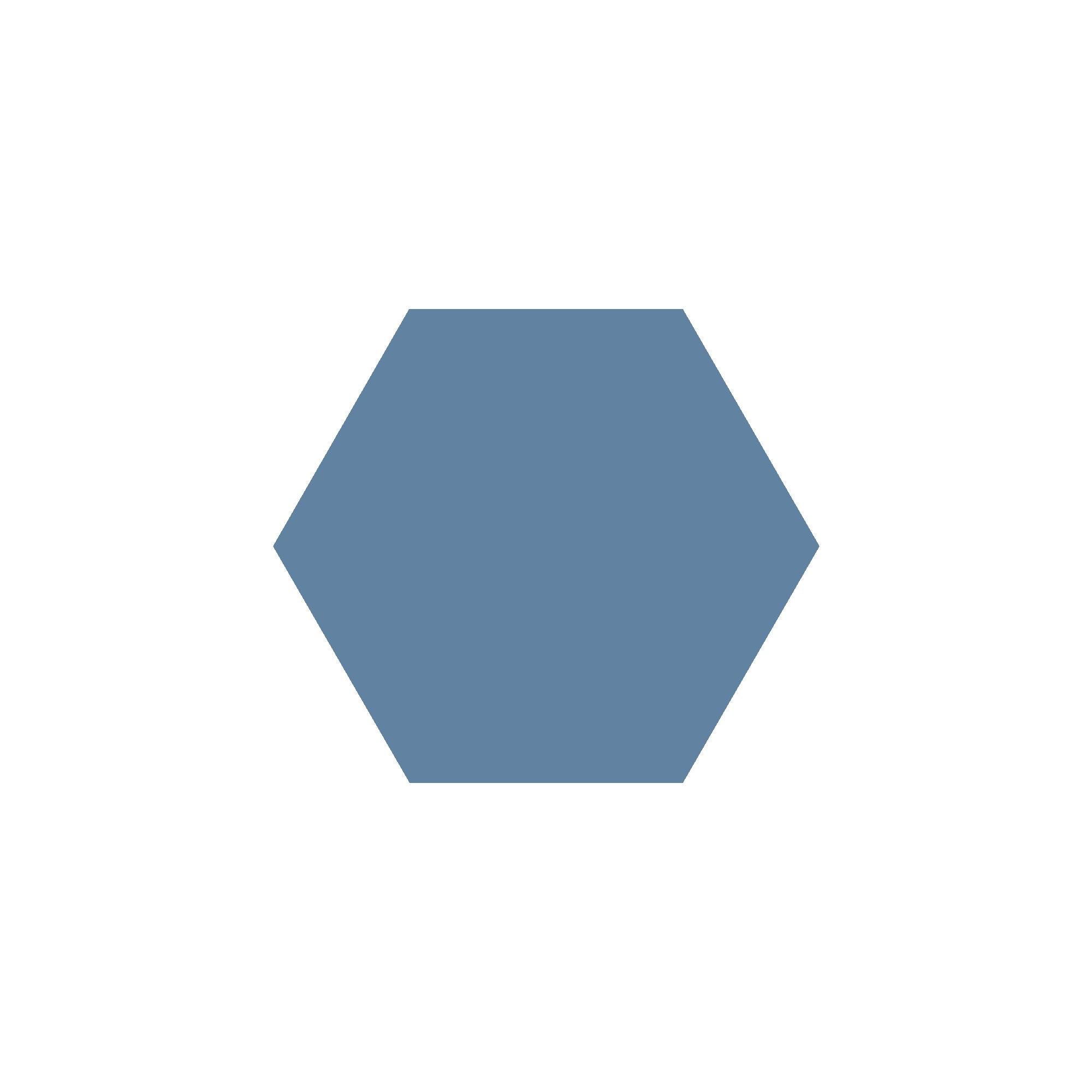 Equilateral Hexagon Tile in Dark Blue