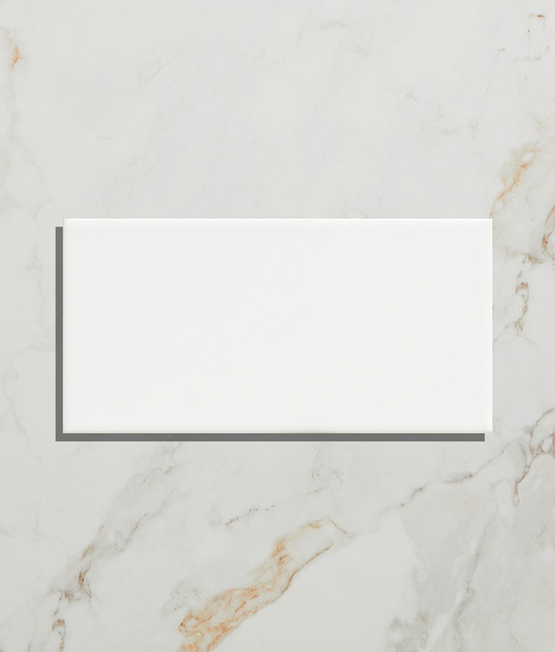 Ca'Pietra's Delicate Porcelain White Satin Tiles