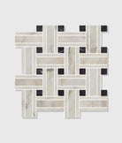Ca'Pietra's East Village Porcelain Basketweave Mosaic Tiles