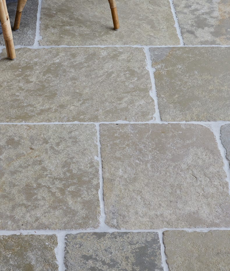 Ca'Pietra's Trusloe Limestone Seasoned Tiles