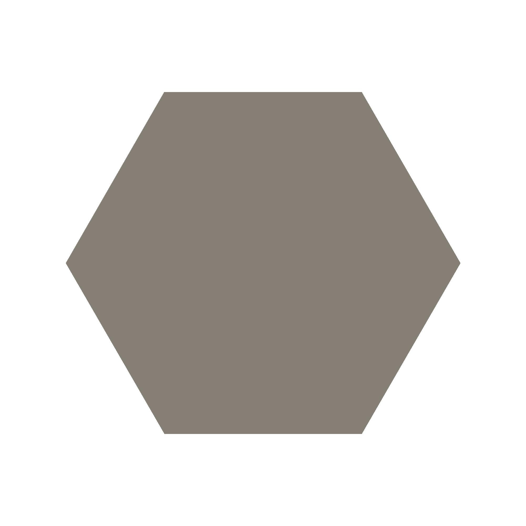 Equilateral Hexagon Tile in Grey