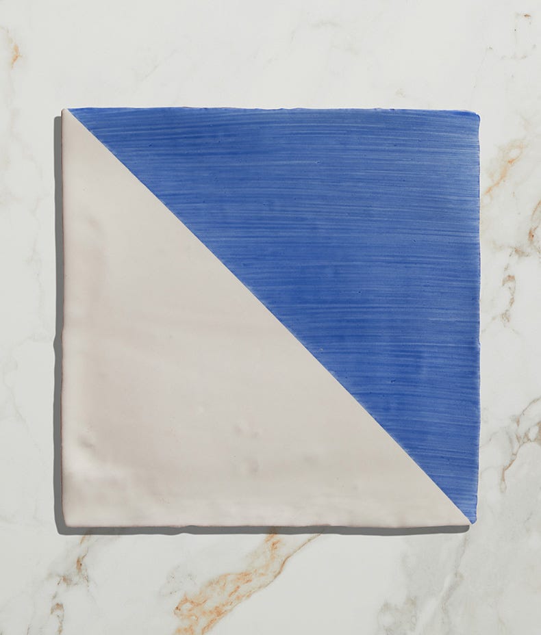 Ca'Pietra's Jamboree Handpainted Ceramic Tri Tiles