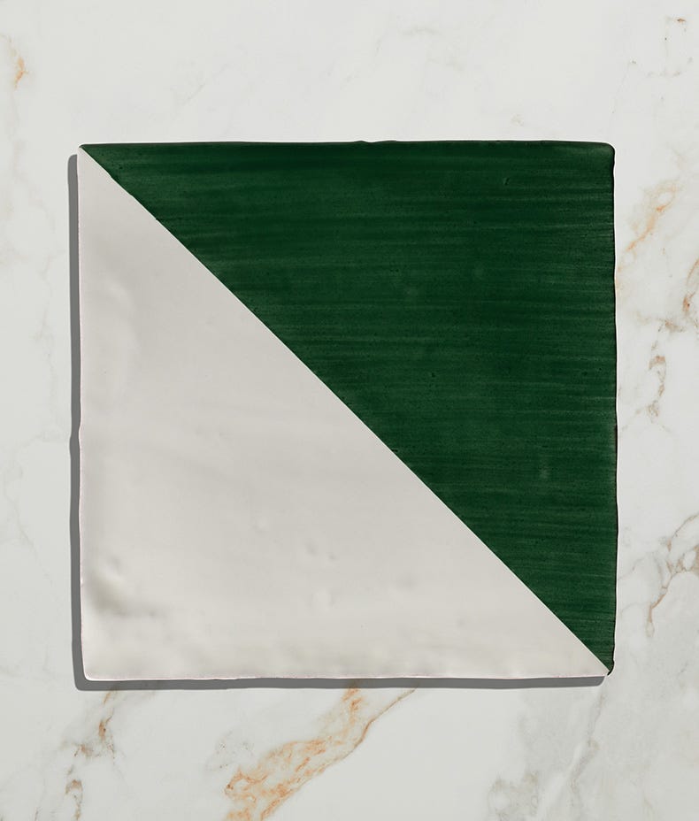 Ca'Pietra's Jamboree Handpainted Ceramic Tri Tiles