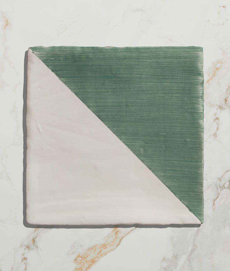 Ca'Pietra's Jamboree Handpainted Ceramic Tri Tiles