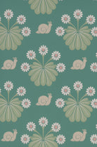 Little Greene's Burges Snail Wallpaper in Ocean