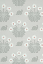 Little Greene's Burges Snail Wallpaper in Silver