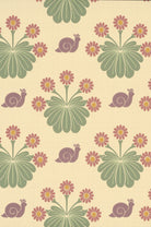 Little Greene's Burges Snail Wallpaper in Travertine