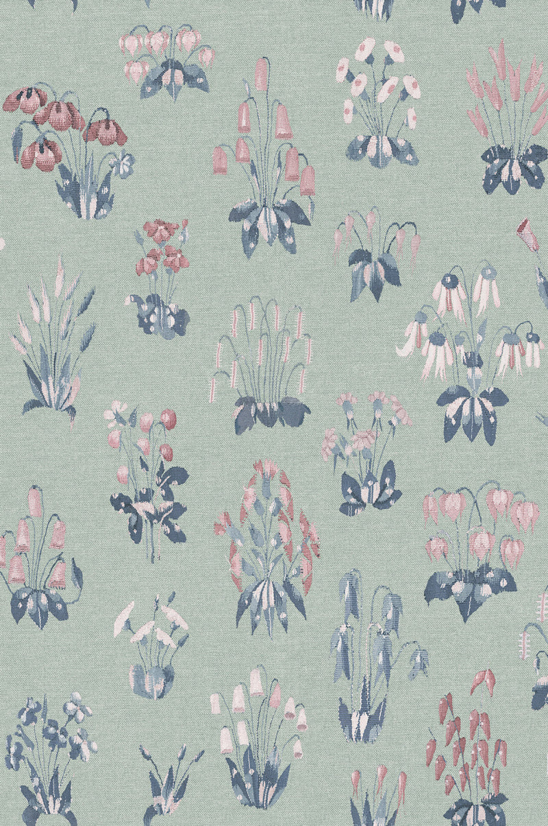 Little Greene's Millefleur Wallpaper in Chambray