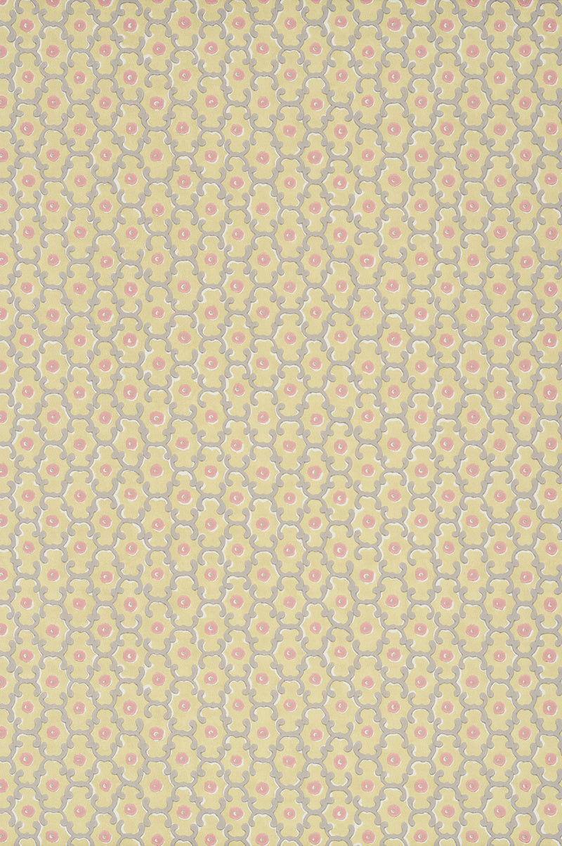 Little Greene's Moy Wallpaper in Lime