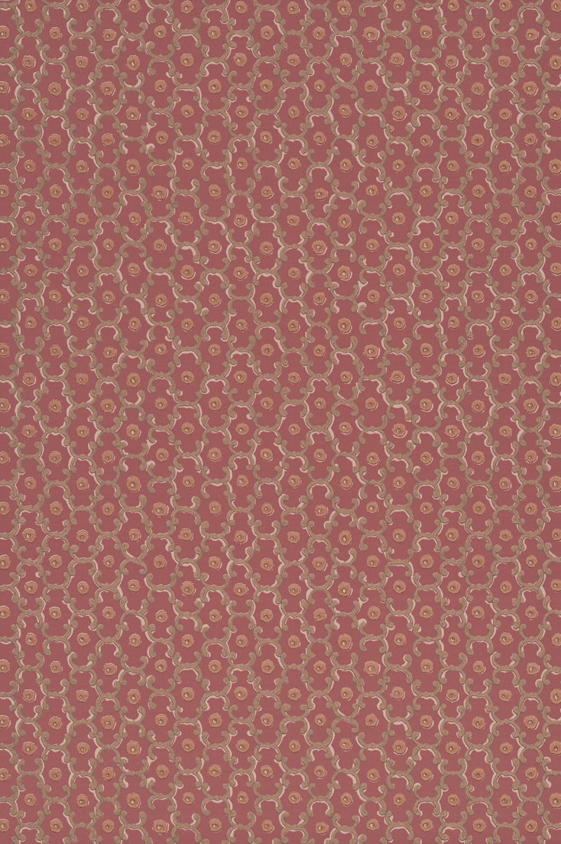 Little Greene's Moy Wallpaper in Red Ochre