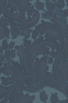 Little Greene's Tulip Wallpaper in Blue Black