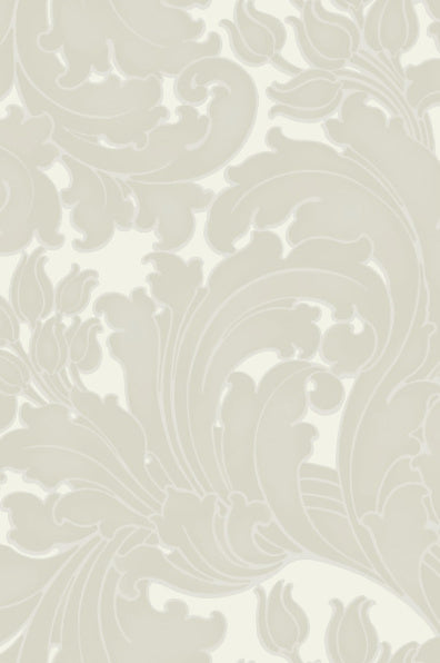 Little Greene's Tulip Wallpaper in Pale Grey
