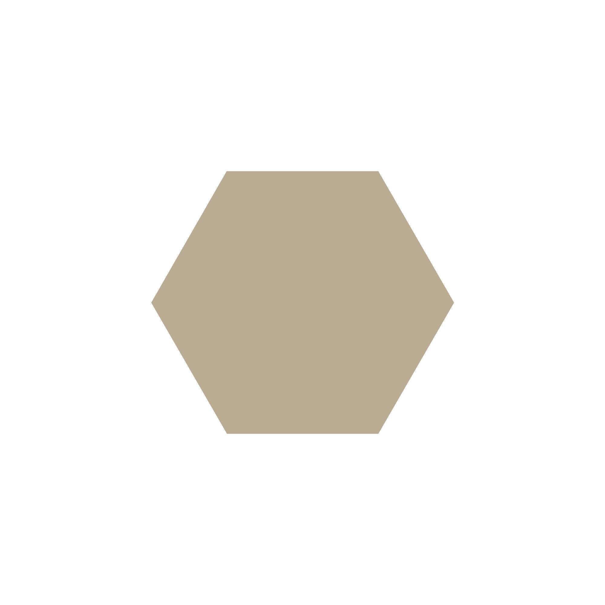 Equilateral Hexagon Tile in Linen