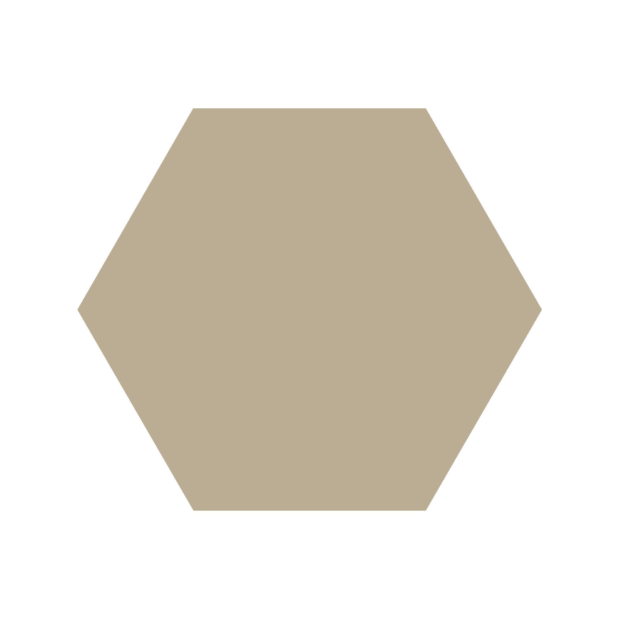 Equilateral Hexagon Tile in Linen