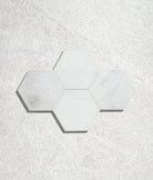 Ca'Pietra's Long Island Marble Honed Large Hexagon Tiles