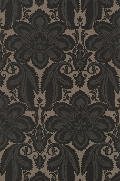 Little Greene's Albemarle St Wallpaper in Charcoal