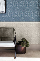 Little Greene's Albemarle St Wallpaper in Astral